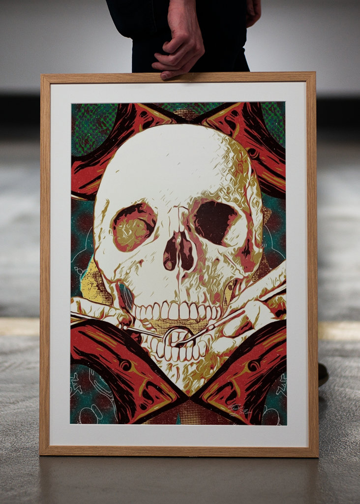 Schädel beim Zahnarzt.