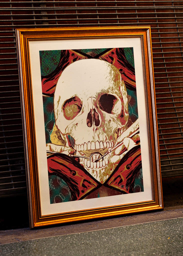 Schädel beim Zahnarzt.