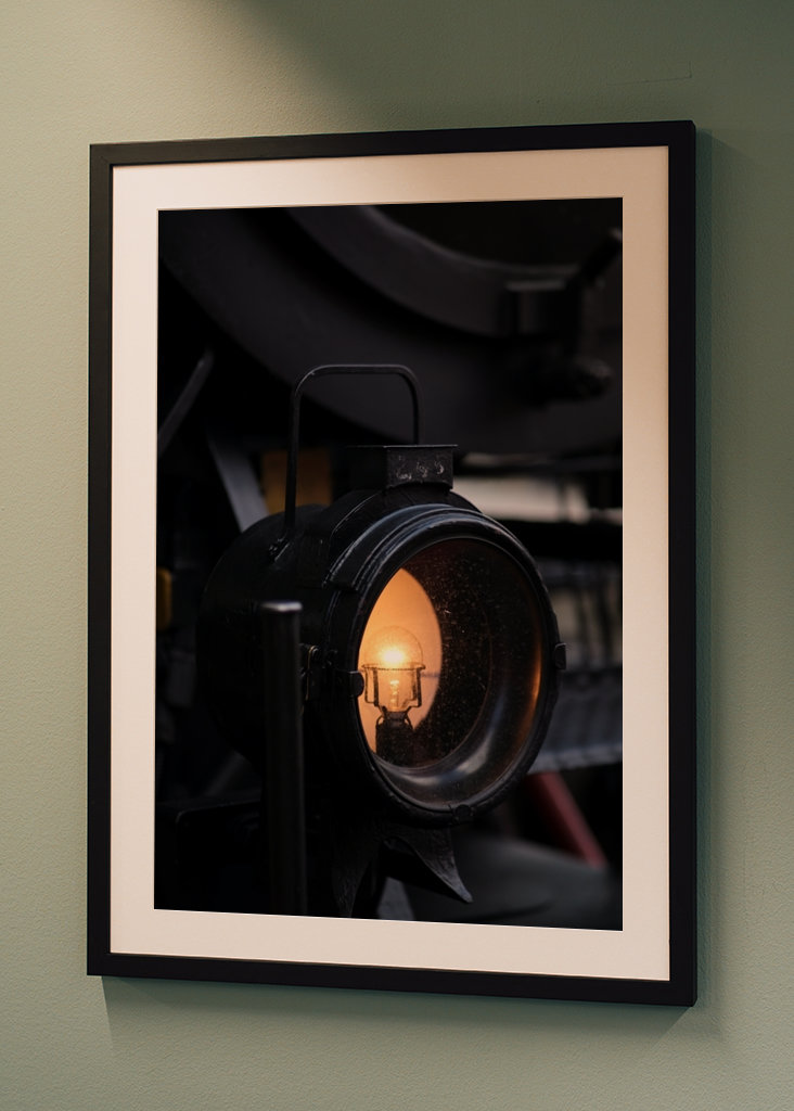 Locomotive à vapeur avec lanterne