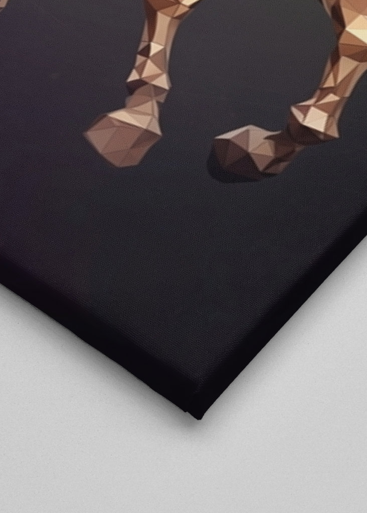 Brun häst - låg poly