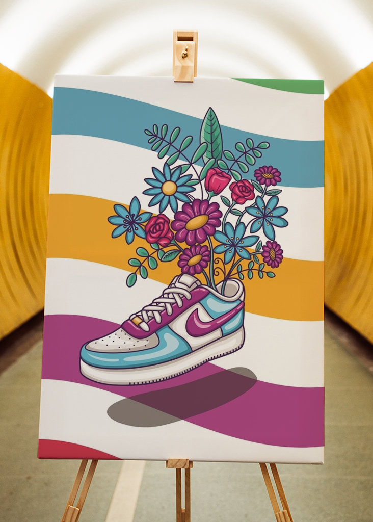 Sneakers x botanische bloemen 