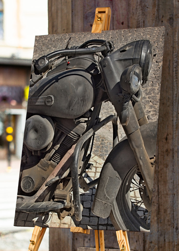 Vieille Harley rouillée