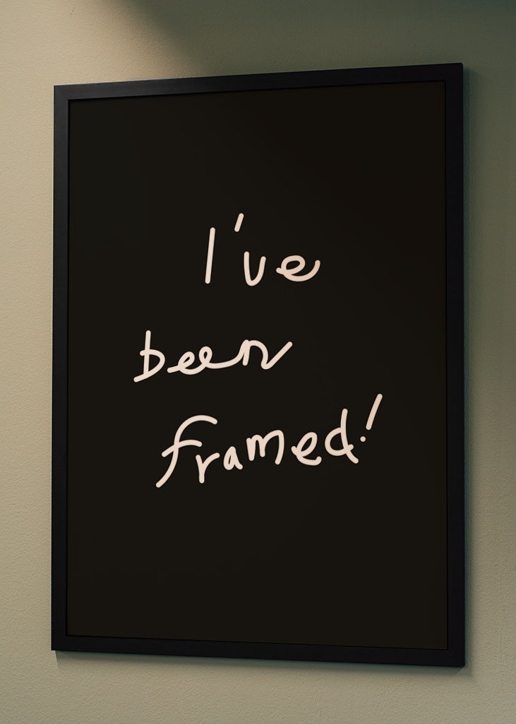 Jeg er blevet indrammet! (Sort)