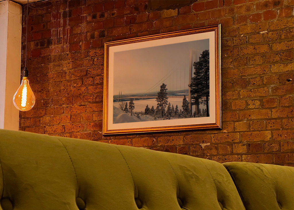 MOST HIGH COAST BRIDGE V ZIMNÍ MLZE