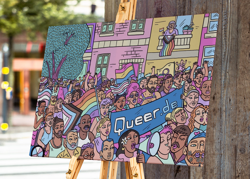 Das offizielle queer.de-Poster