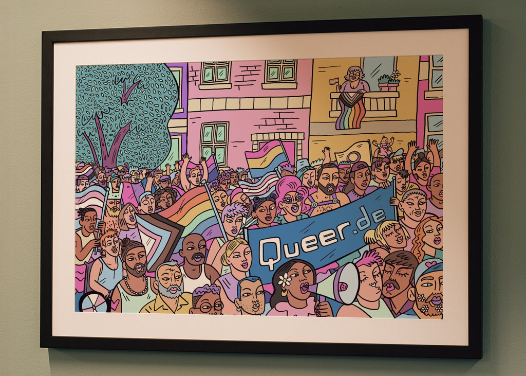 Das offizielle queer.de-Poster