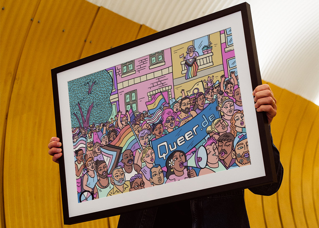 Das offizielle queer.de-Poster