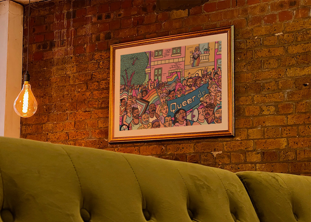 Das offizielle queer.de-Poster