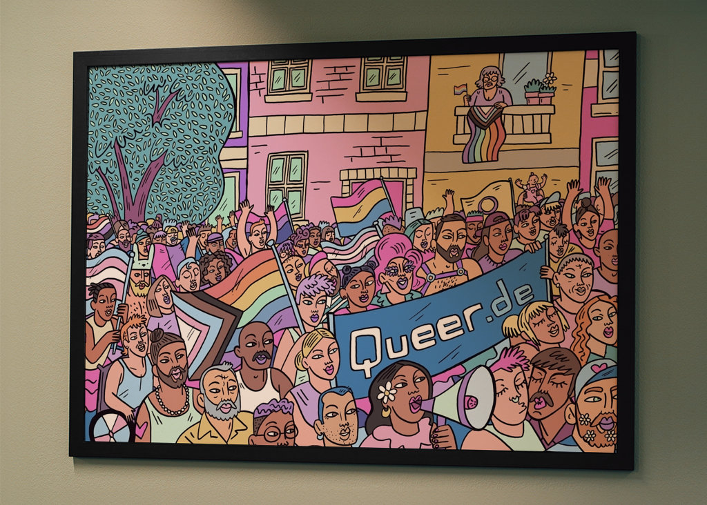 Das offizielle queer.de-Poster