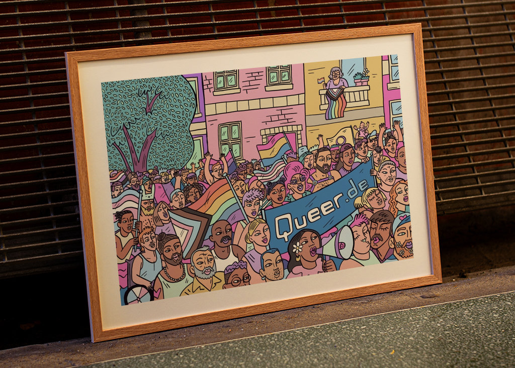 Das offizielle queer.de-Poster