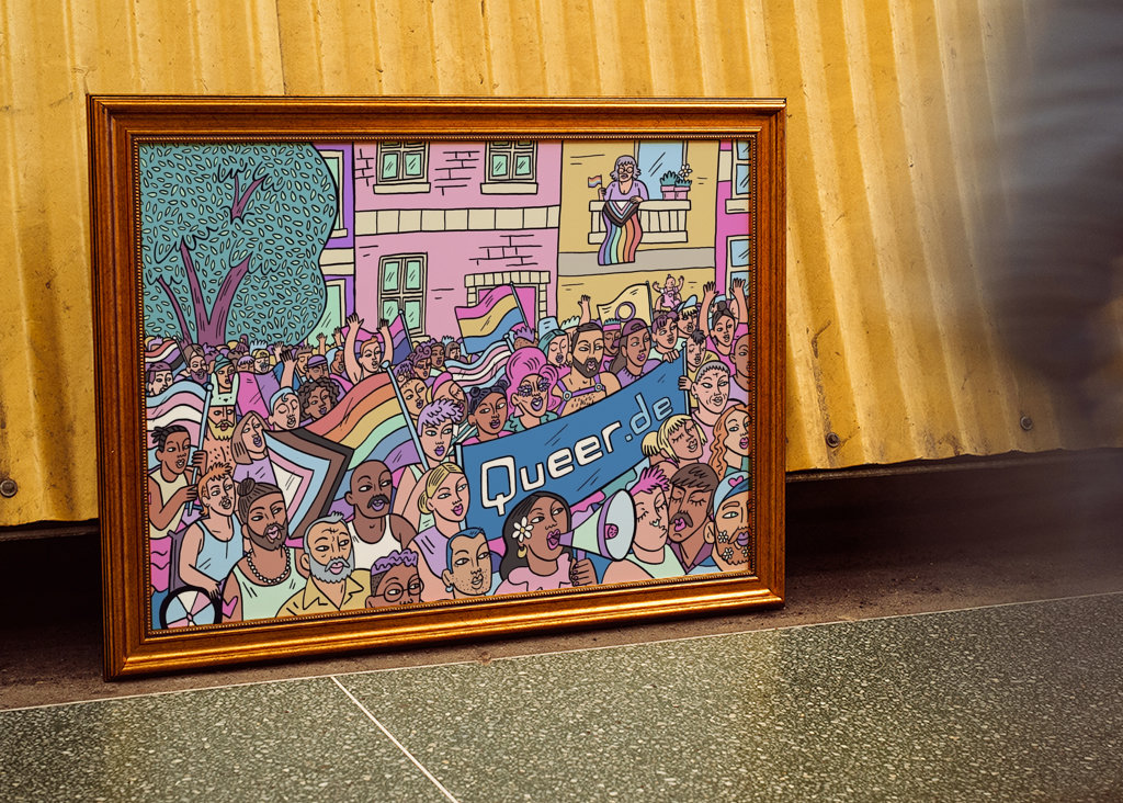 Das offizielle queer.de-Poster