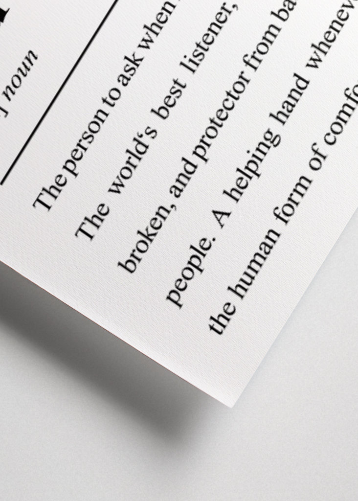 Dad Definition - Quote Print