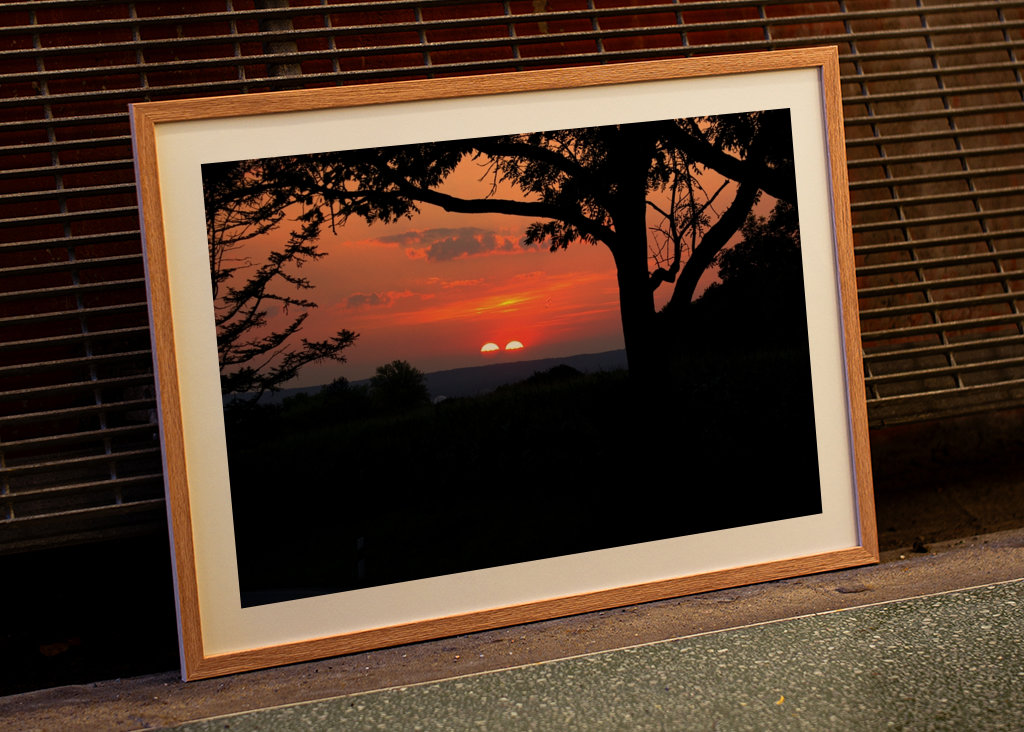 two suns in the sunset