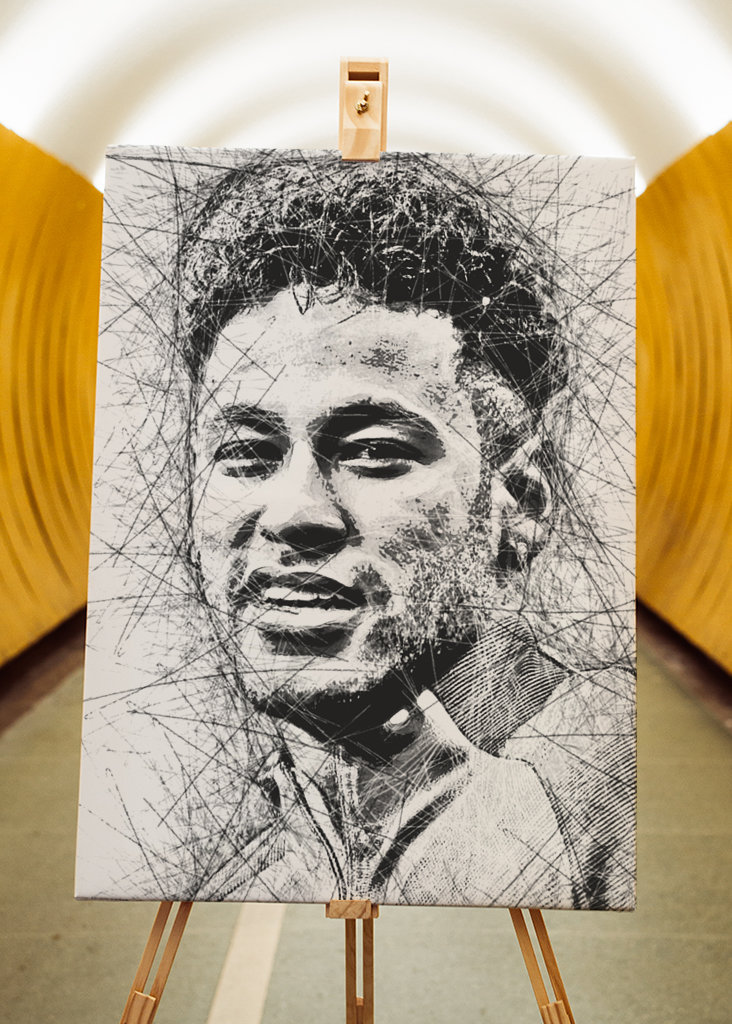 Neymar Pencil Drawing