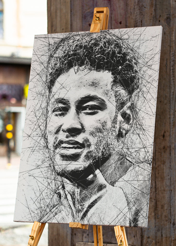 Neymar Pencil Drawing