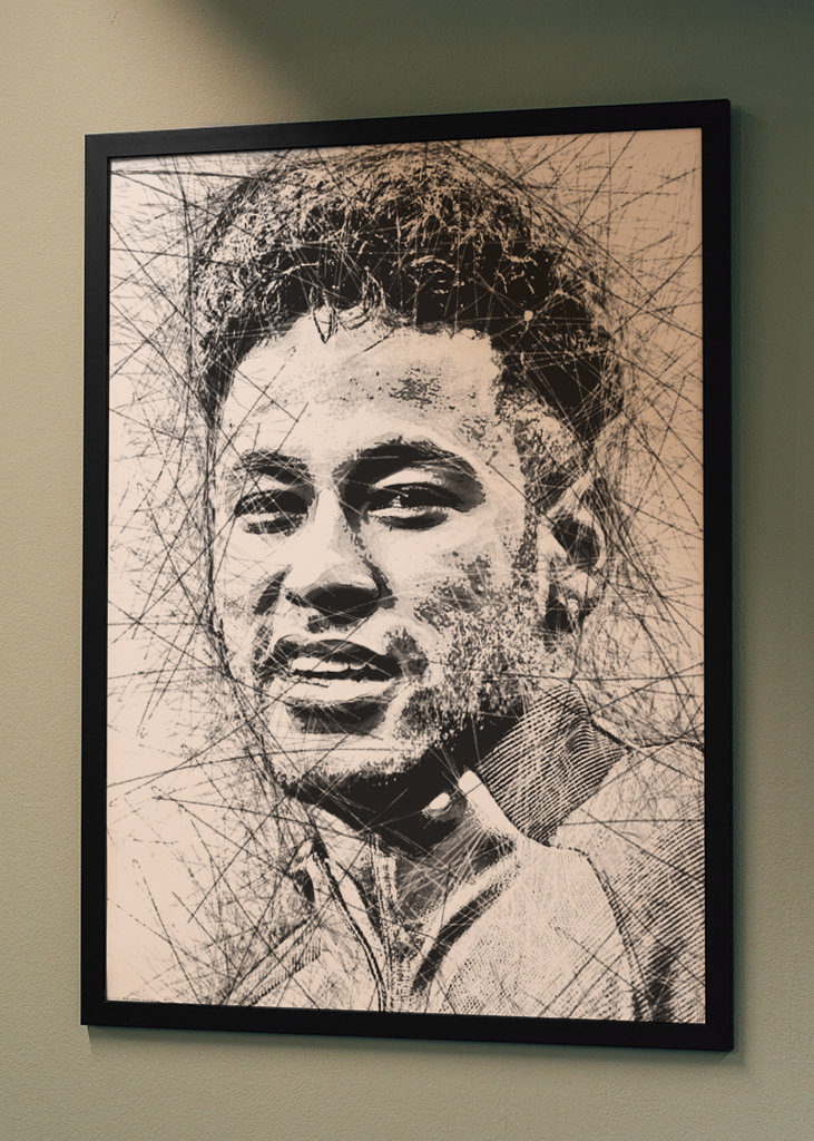 Neymar Pencil Drawing