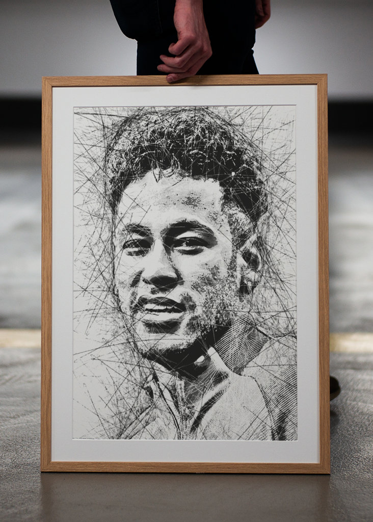 Neymar Pencil Drawing