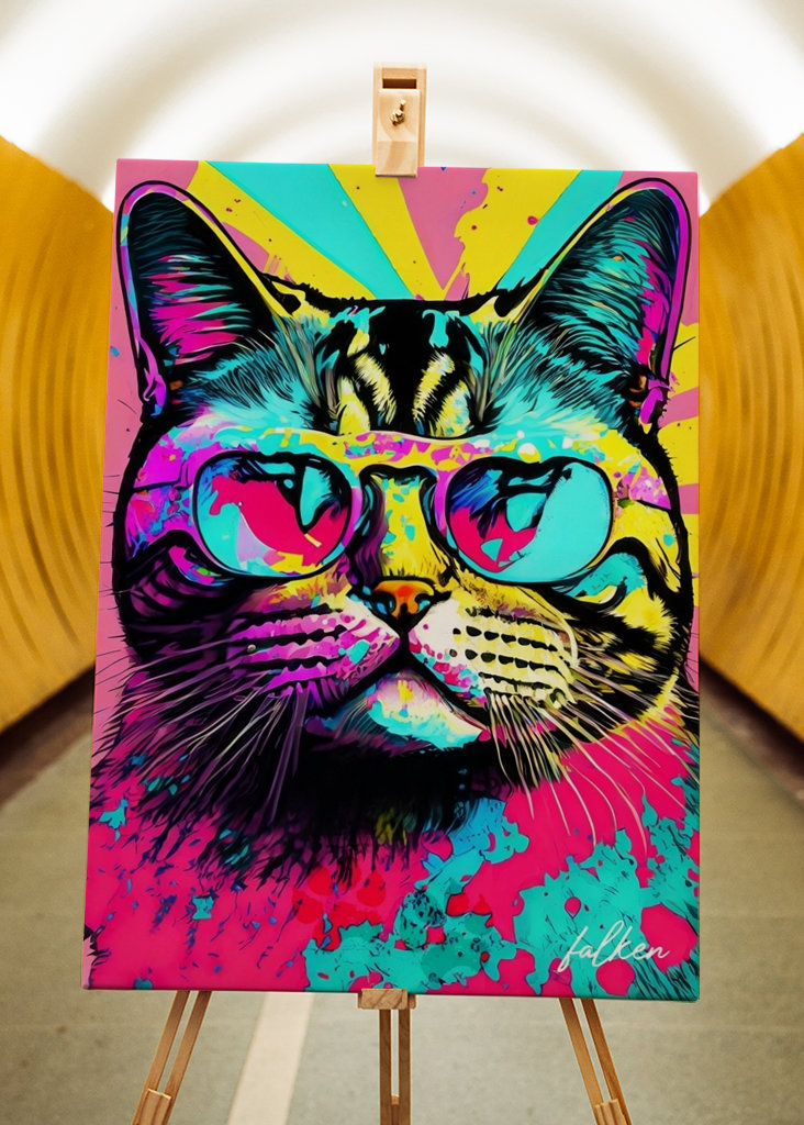 Pop art cat