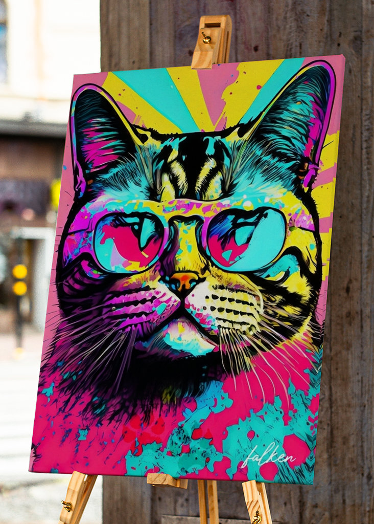 Pop art cat