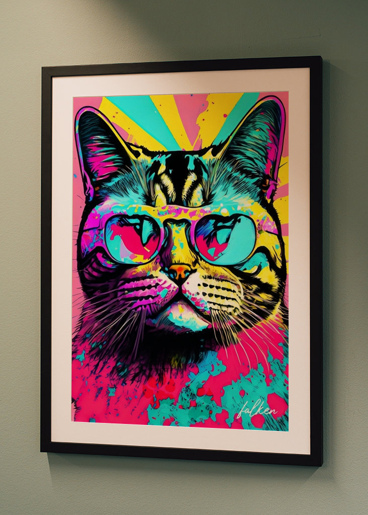 Pop art cat