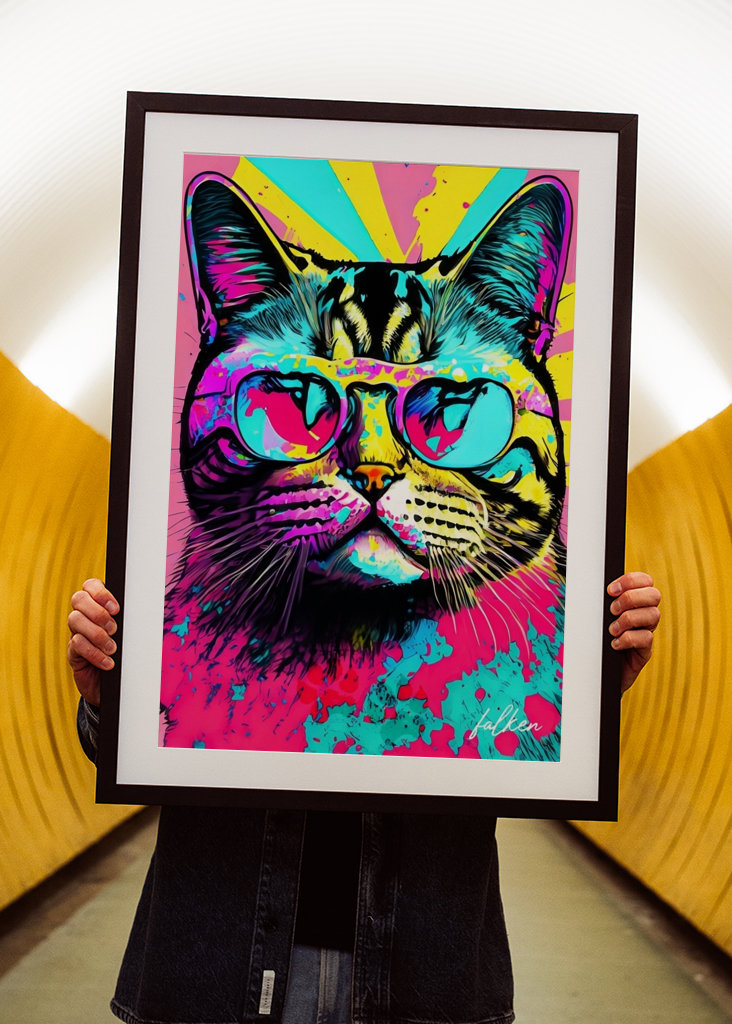 Pop art cat
