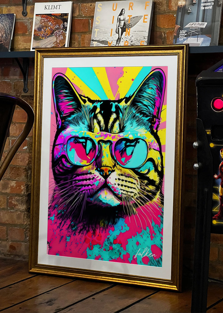 Pop art cat