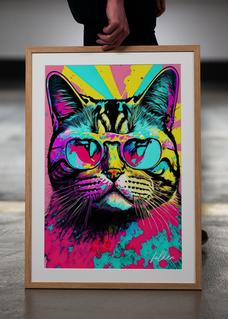 Pop art cat