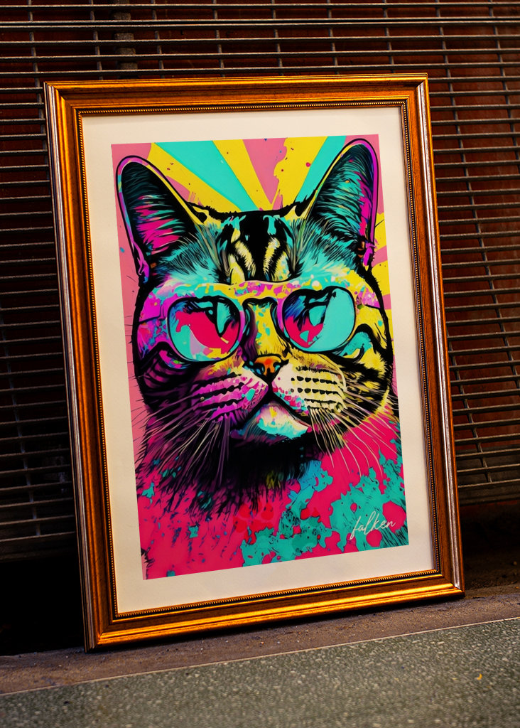 Pop art cat