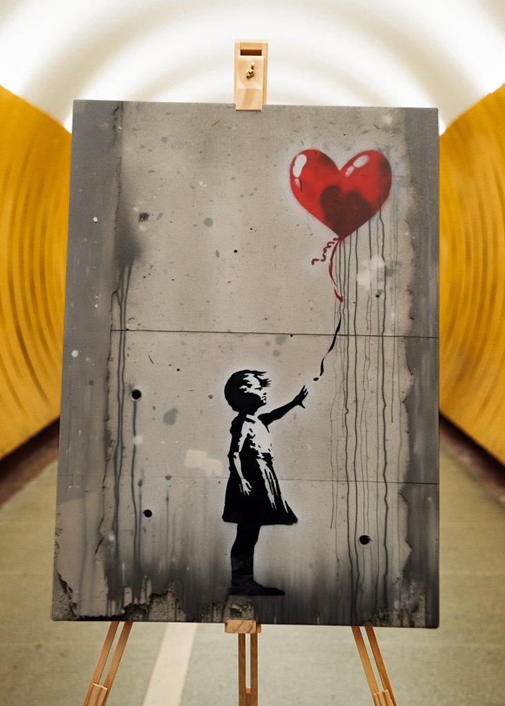 Pige og ballonen x Banksy