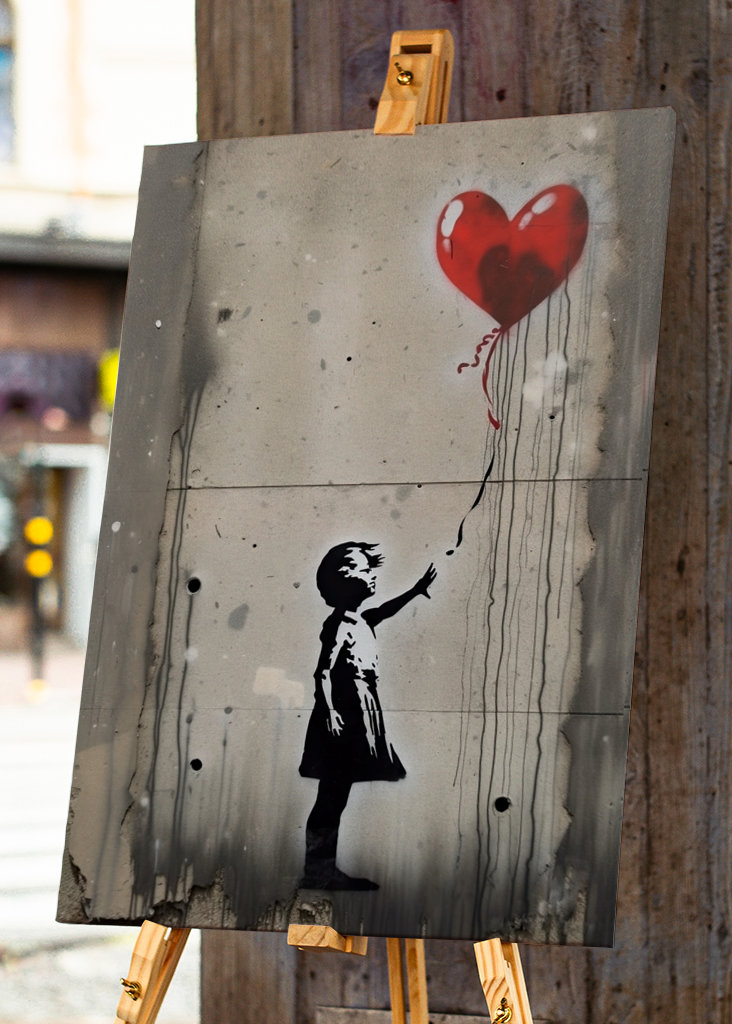Pige og ballonen x Banksy