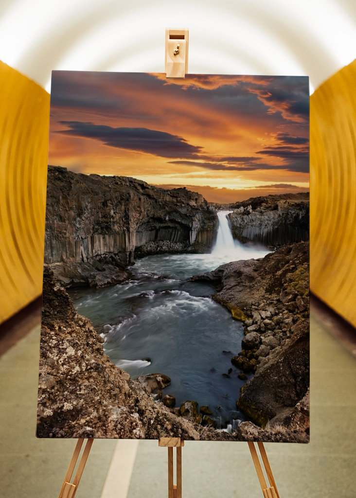 Abendlicht am Wasserfall