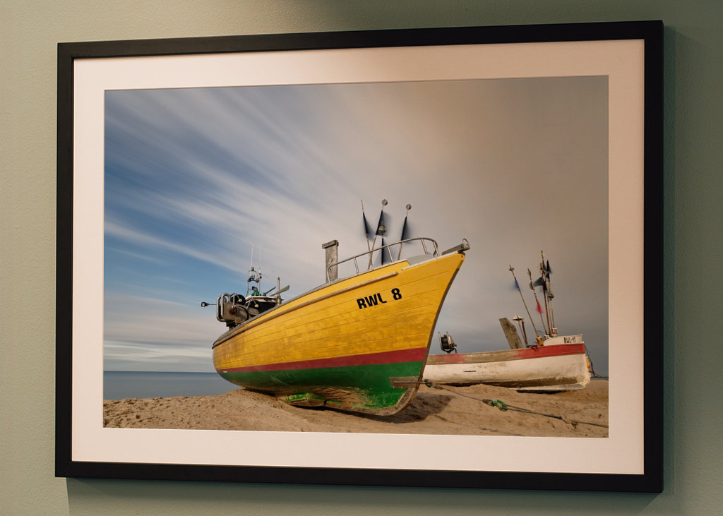 Fischerboote am Ostseestrand