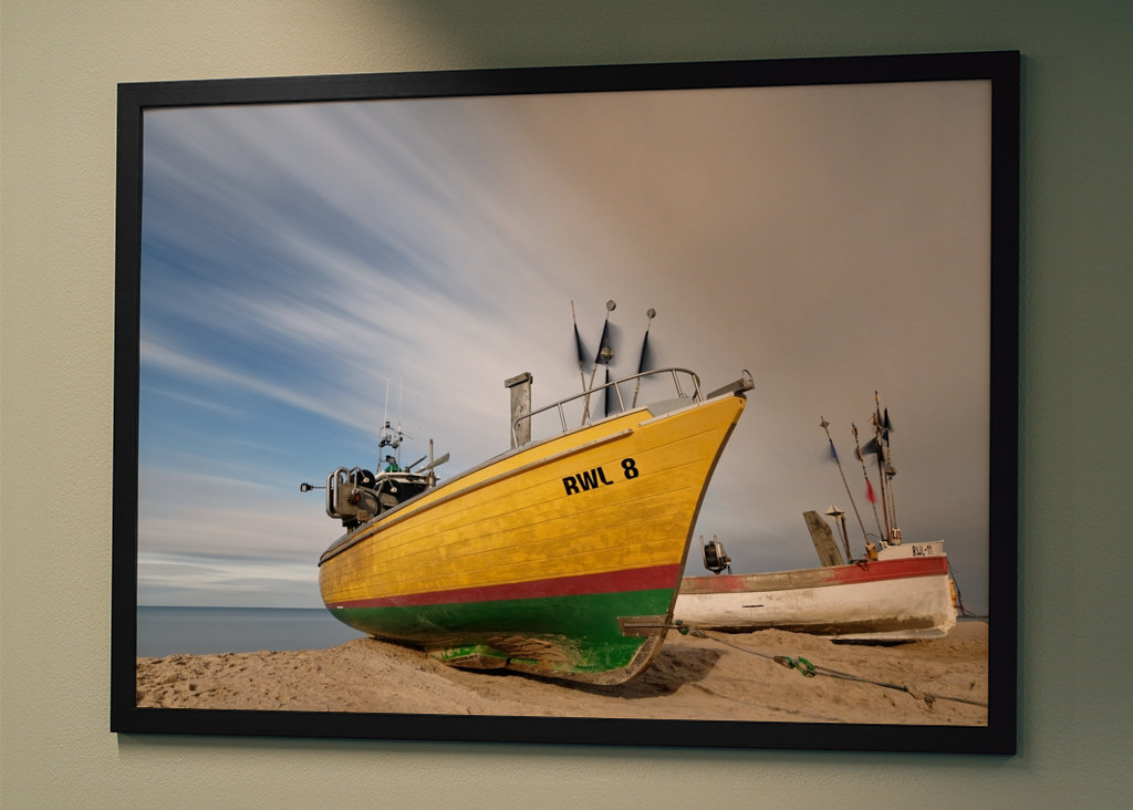 Fischerboote am Ostseestrand