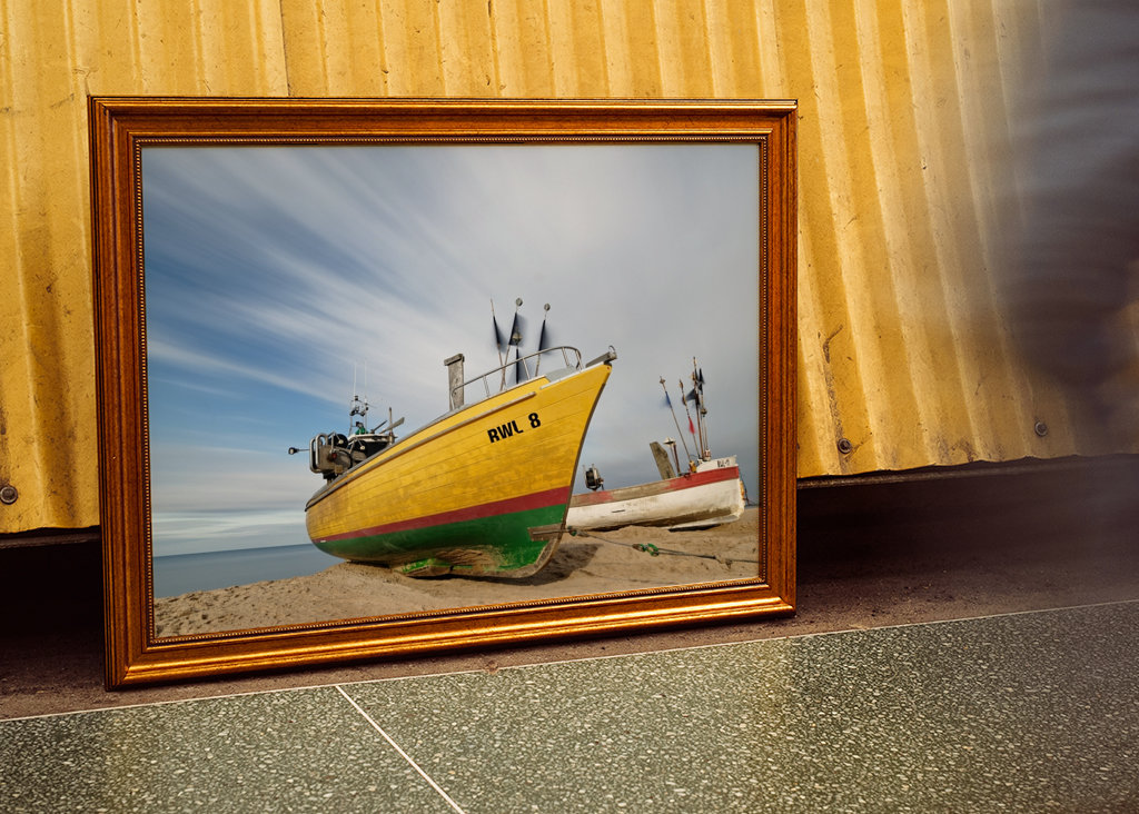 Fischerboote am Ostseestrand