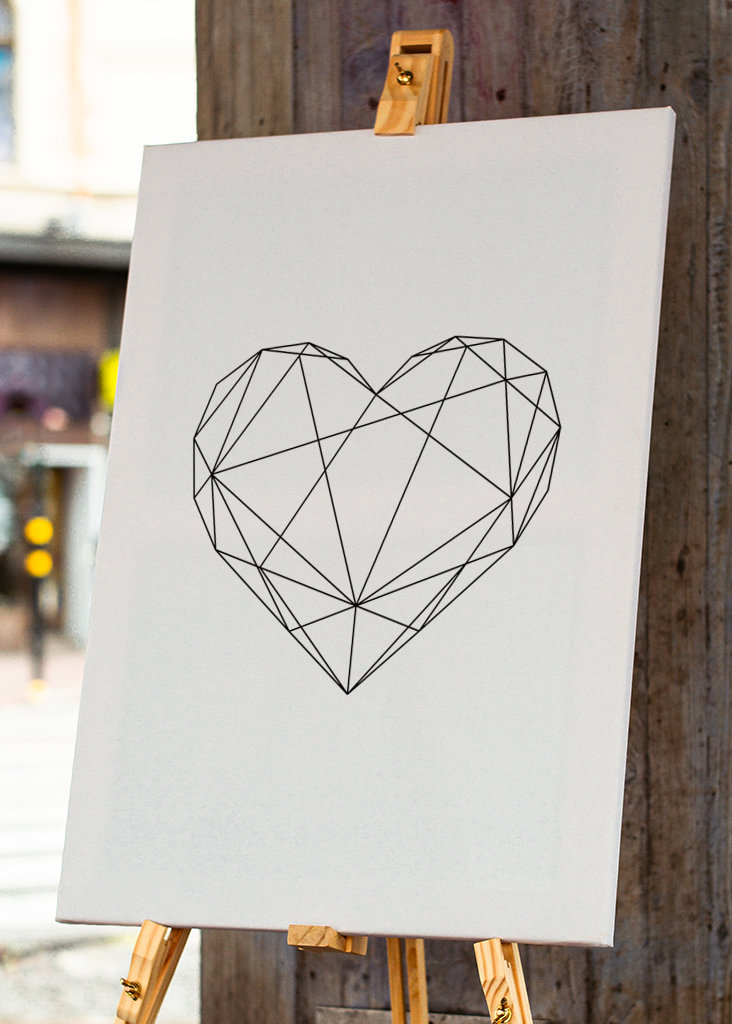 Zwart geometrisch hart