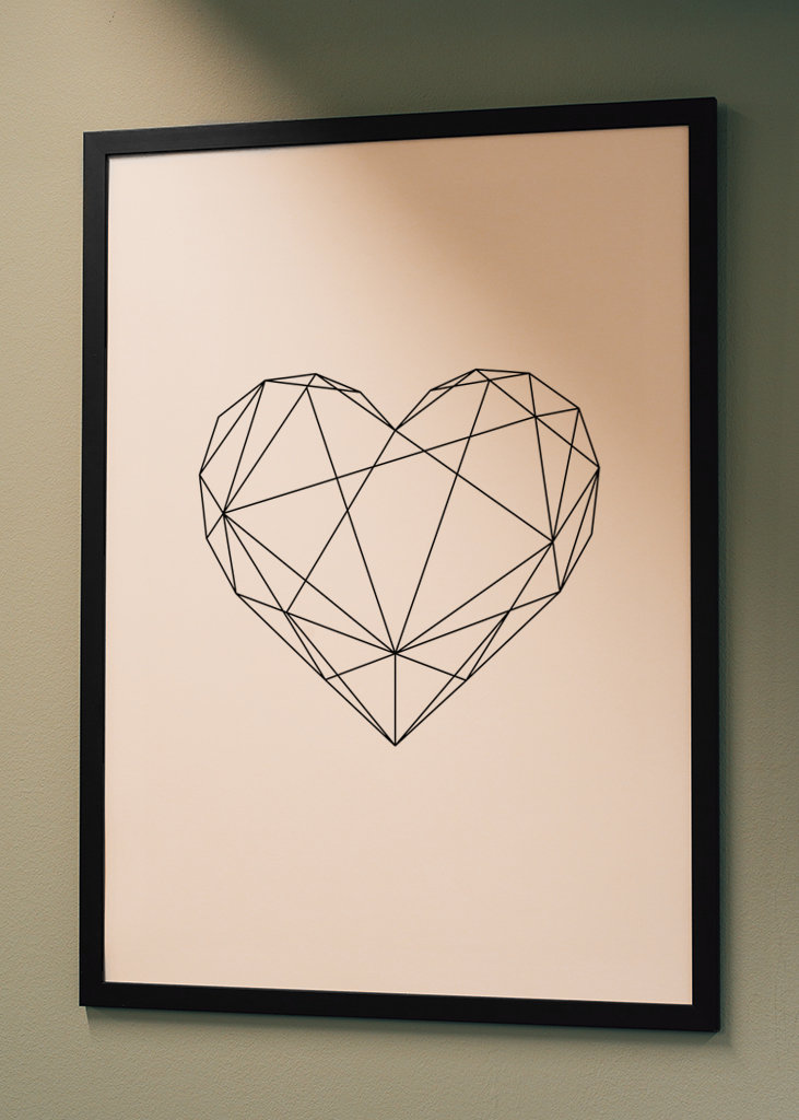 Zwart geometrisch hart