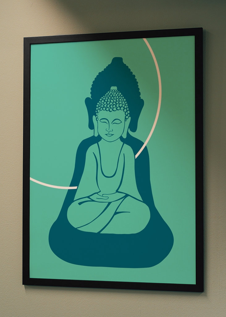 Buddha Poster mint türkis
