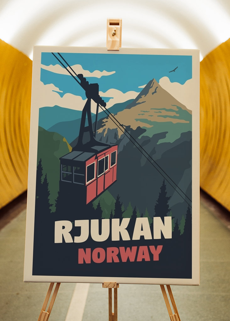Retro-stil Rjukan om sommeren