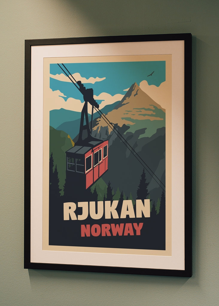 Retro-stil Rjukan om sommeren