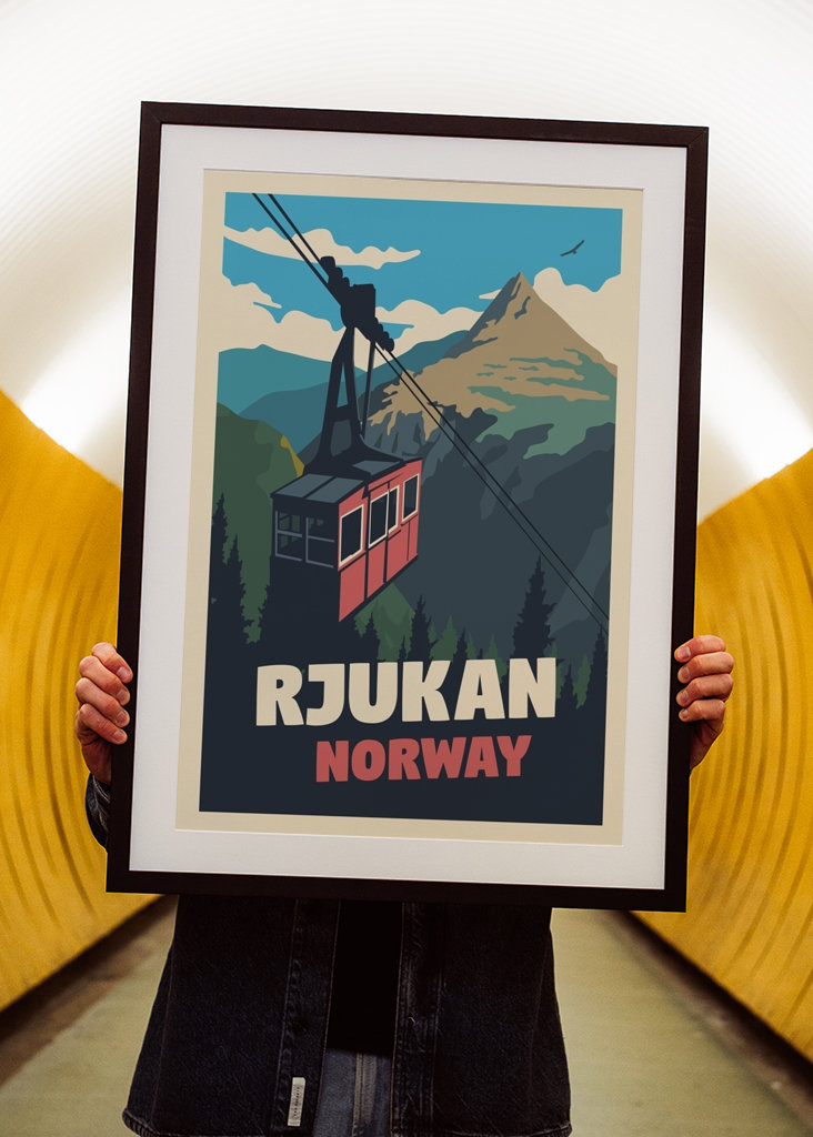 Retro-stil Rjukan om sommeren