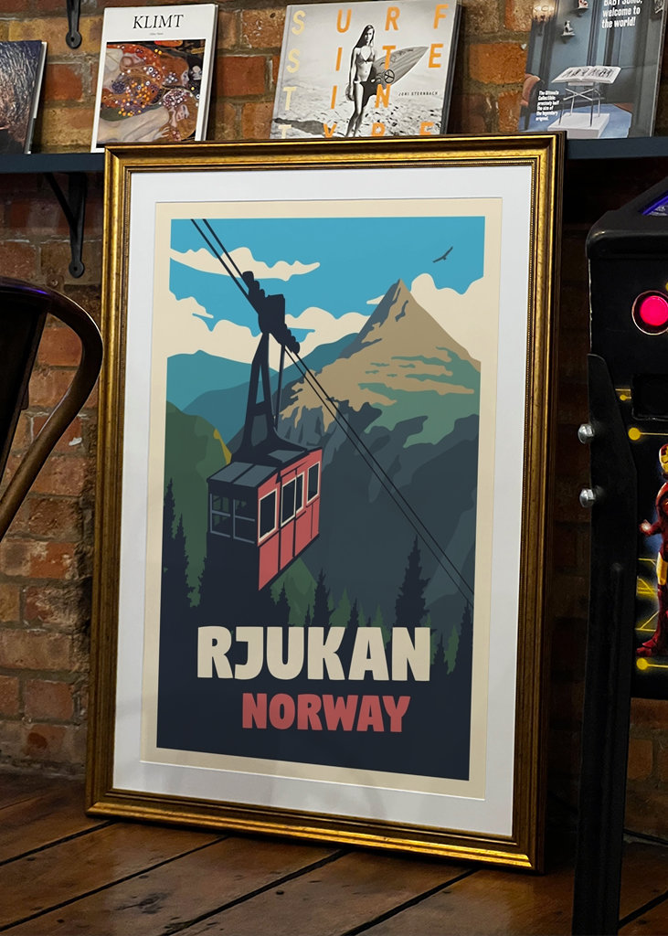 Retro-stil Rjukan om sommeren
