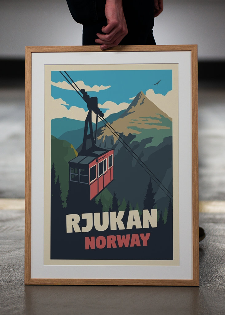 Retro-stil Rjukan om sommeren