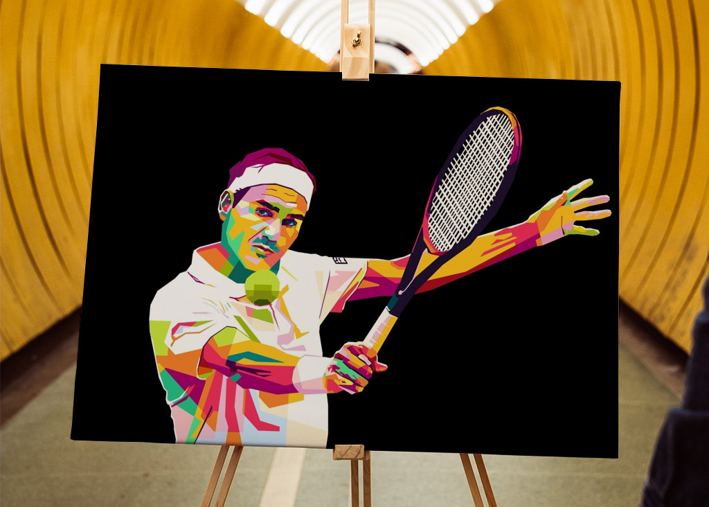 roger federer pop art