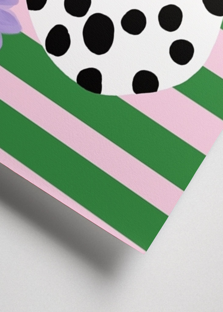 Blomstervase og striber