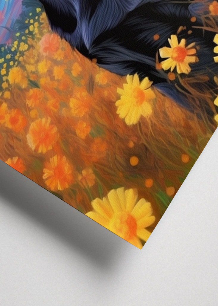 Labrador in einer Sternennacht