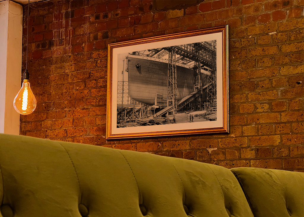 RMS Titanic in Arrol Gantry