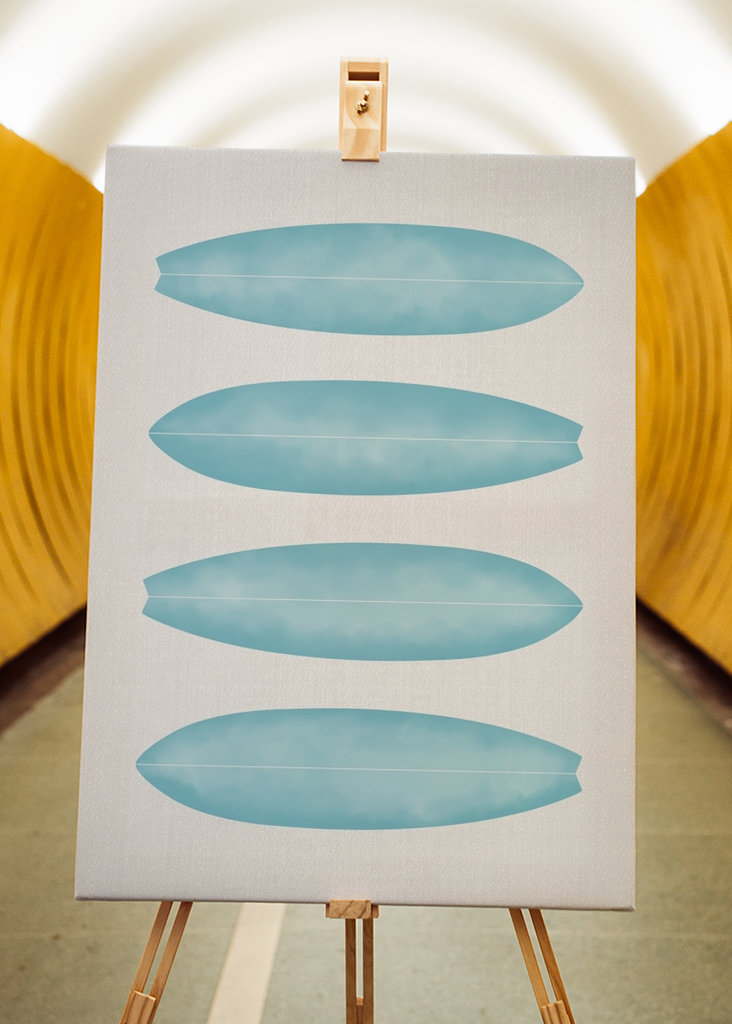 Pranchas de surf em azul