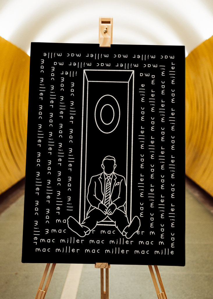 Mac Miller zwart wit