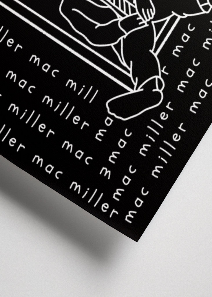 Mac Miller zwart wit