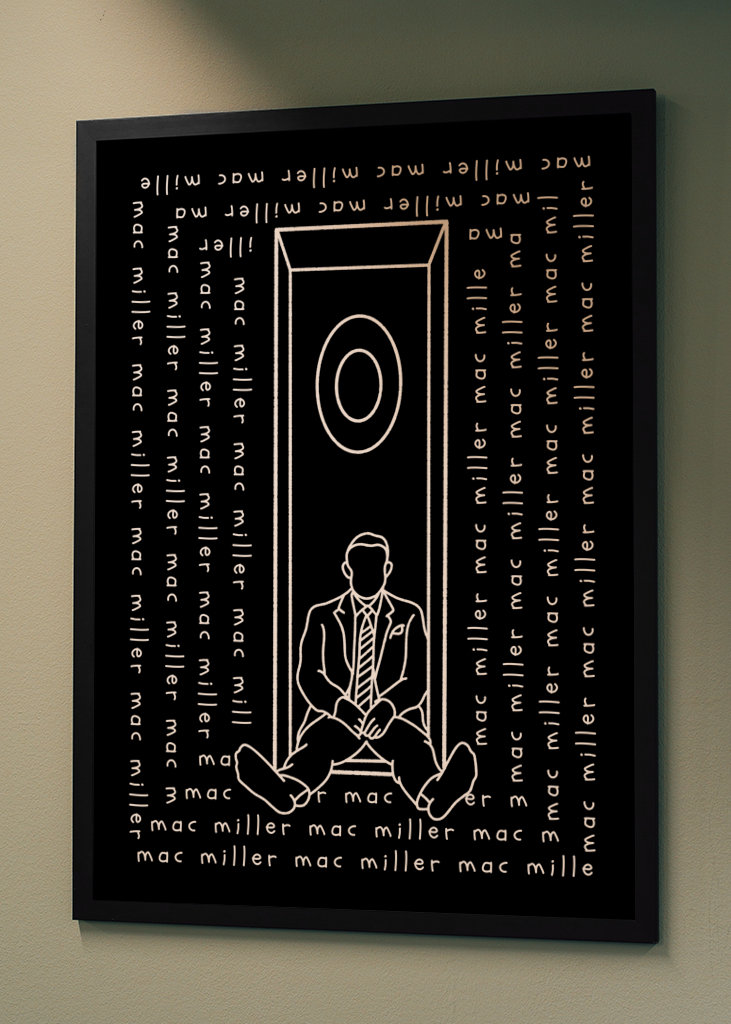 Mac Miller zwart wit